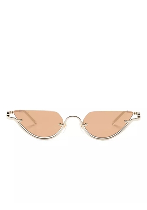 Gucci Eyewear half-rim geometric-frame sunglasses - Gold
