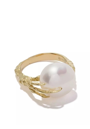 Wouters & Hendrix Gold 18kt gold claw pearl ring