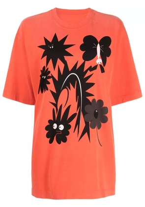 JNBY graphic-print cotton T-shirt - Orange