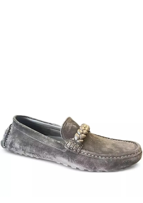 Gianvito Rossi braided suede loafers - Brown