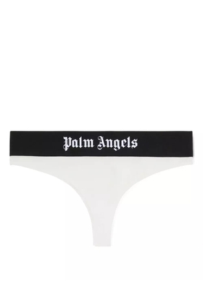 Palm Angels logo-waistband Brazilian briefs - White