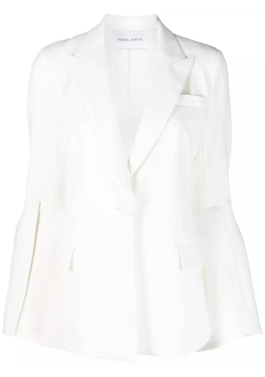 Prabal Gurung slit-sleeve single-breasted blazer - White