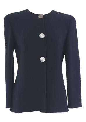 Mila Schon Vintage crew-neck buttoned suit - Blue