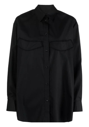 Simone Rocha appliqué-detail side button-fastening shirt - Black