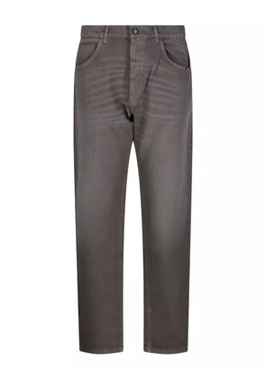 AMISH logo-patch jeans - Grey