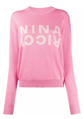 Nina Ricci knitted logo jumper - Pink