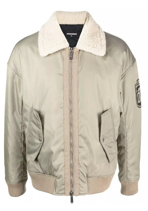 DSQUARED2 logo-print bomber jacket - Green