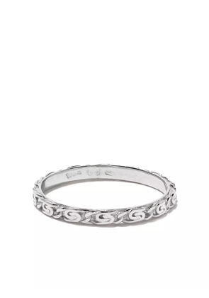 Wouters & Hendrix Gold 18kt white gold Snail Diamond Chain ring - Silver