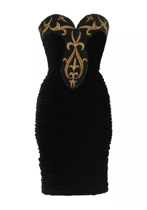 Sabbadini strapless velvet mini dress - Black