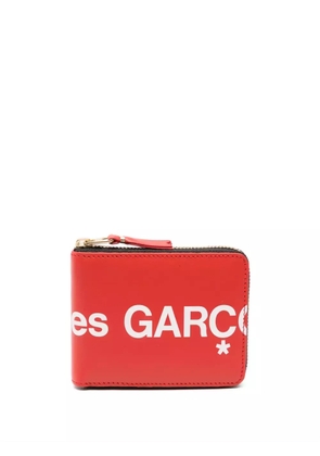 Comme Des Garçons Wallet logo-print leather wallet - Red