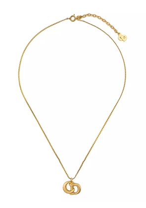 Christian Dior Pre-Owned 2000s CD-pendant polished necklace - Gold