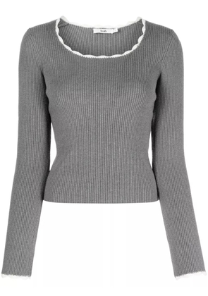 b+ab scallop-collar ribbed jumper - Grey