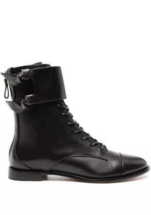 Alexandre Birman almond-toe leather boots - Black
