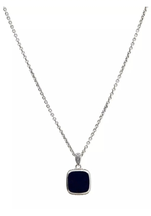 John Varvatos black onyx pendant necklace - Silver