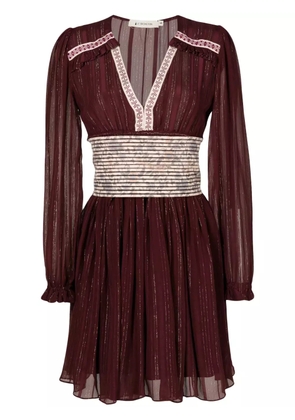 Lethicia Bronstein Agar lurex-detail minidress - Red