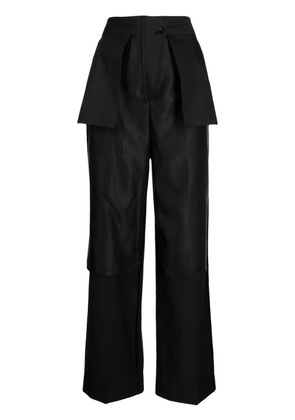 Goen.J inside-out straight-leg trousers - Black
