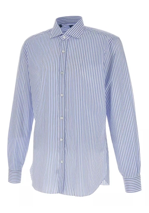 Barba striped button-up shirt - Blue