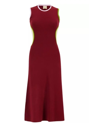 PAULA cut-out knitted dress - Red