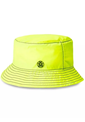 Maison Michel Jason logo-plaque bucket hat - Green