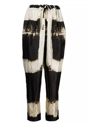 Masnada drawstring tapered-leg trousers - Black