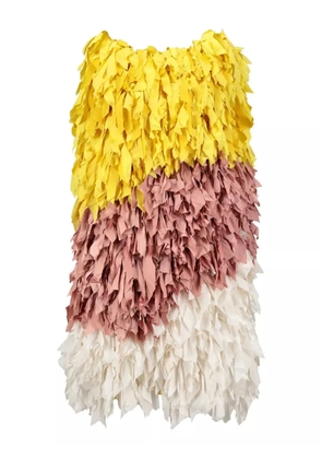 Gianluca Capannolo fringed mini dress - Yellow