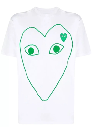 Comme Des Garçons Play heart-printed T-shirt - White