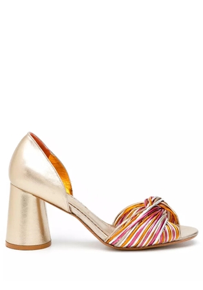 Sarah Chofakian Colagem metallic sandals - Gold