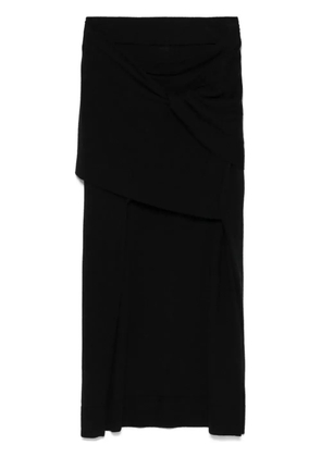 TOTEME draped midi skirt - Black