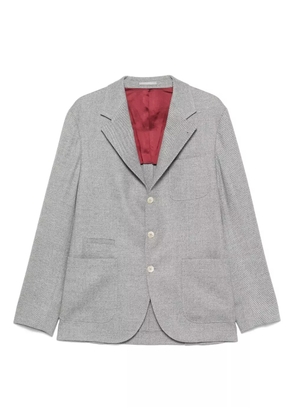 Brunello Cucinelli fine-ribbed blazer - Grey