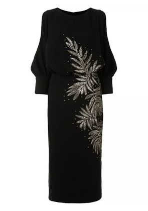 Saiid Kobeisy open-shoulder embroidered dress - Black