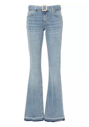 LIU JO belted mid-rise flared jeans - Blue