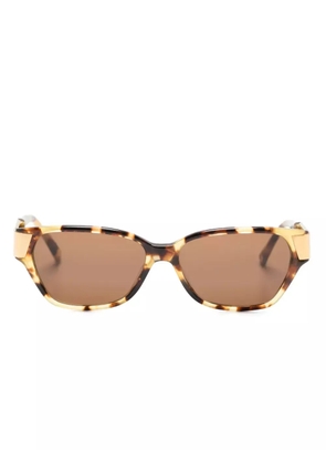 Gianfranco Ferré Pre-Owned logo-engraved tortoiseshell sunglasses - Brown