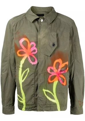 Stain Shade floral button-down jacket - Green
