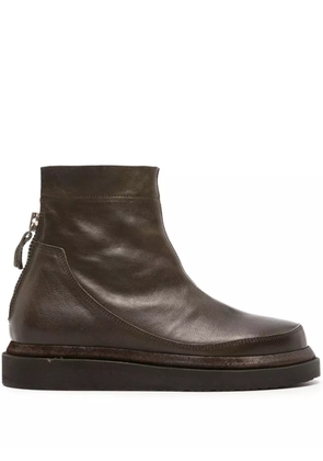 Moma faded cal leather ankle boots - Brown