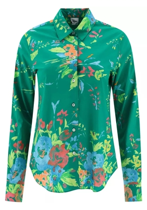 ASPESI floral-print cotton shirt - Green