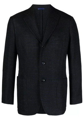 SARTORIO NAPOLI plaid-check wool blend blazer - Black