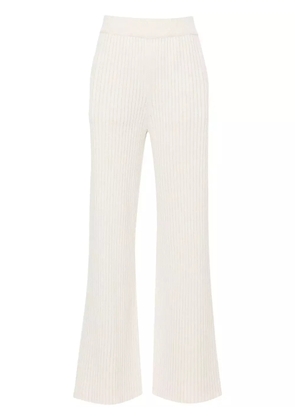 Eleventy chunky-ribbed trousers - Neutrals