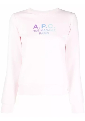 A.P.C. Rue Madame Paris cotton sweatshirt - Pink