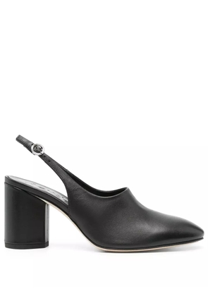 Aeyde 75mm leather slingback pumps - Black