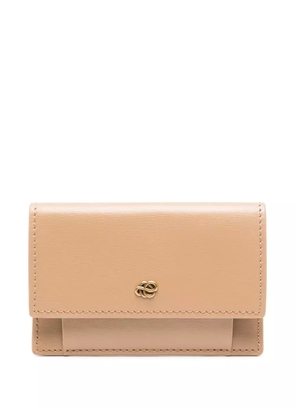 By Malene Birger Aya logo-plaque leather wallet - Neutrals