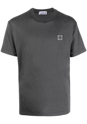 Stone Island Compass-patch cotton T-shirt - Grey