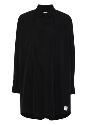 sacai logo-embroidered poplin shirt - Black