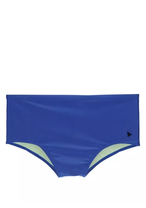 Amir Slama logo-appliqué swim shorts - Blue