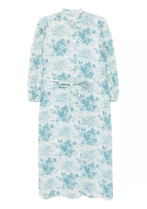 Antik Batik Cinz-print midi dress - Blue