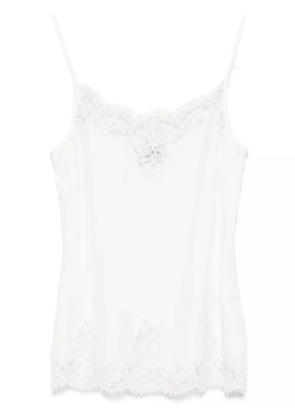 ERMANNO FIRENZE lace-trim tank top - White