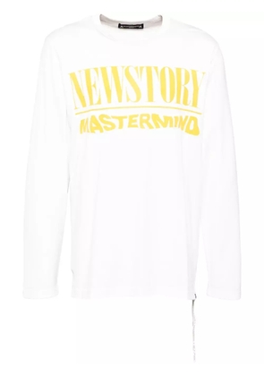 Mastermind World logo print long-sleeves T-shirt - White