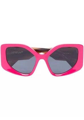 Off-White Eyewear Denver logo-print sunglasses - Pink