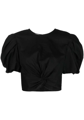 Vince cropped knot T-shirt - Black