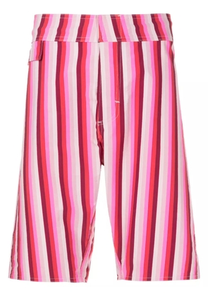 Amir Slama striped mid-rise bermuda shorts - Pink