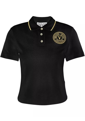 Versace Jeans Couture logo-embroidered polo shirt - Black